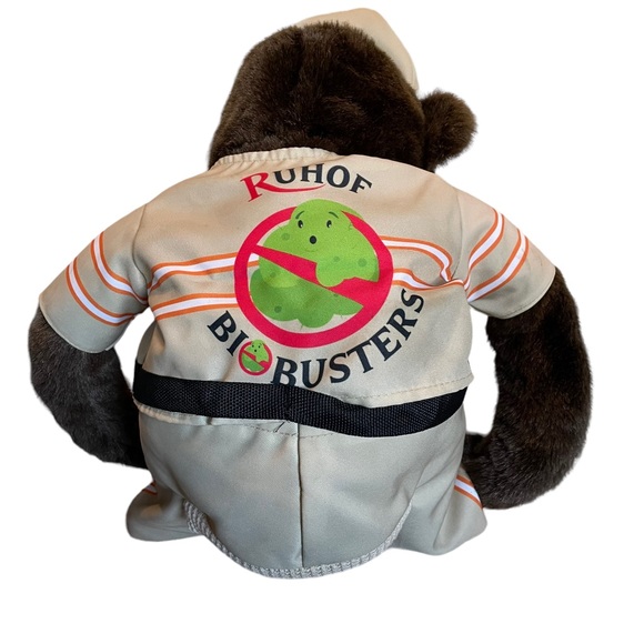 Chimp Puppet Ghostbuster Themed Biobuster Costumed Plush Monkey Velcro Realistic - Picture 9 of 16